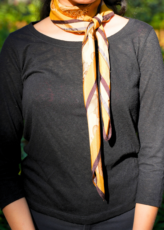 SCARF-OCHRE YELLOW  ( 35X70 )