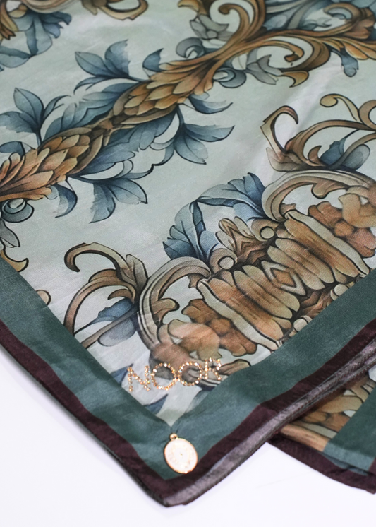 SCARF-TEAL (36X36)