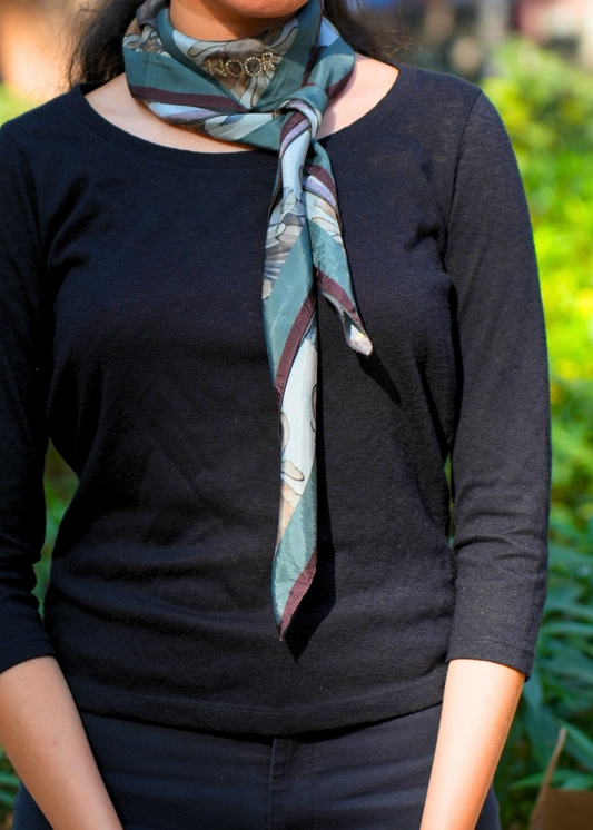 SCARF-TEAL (36X36)
